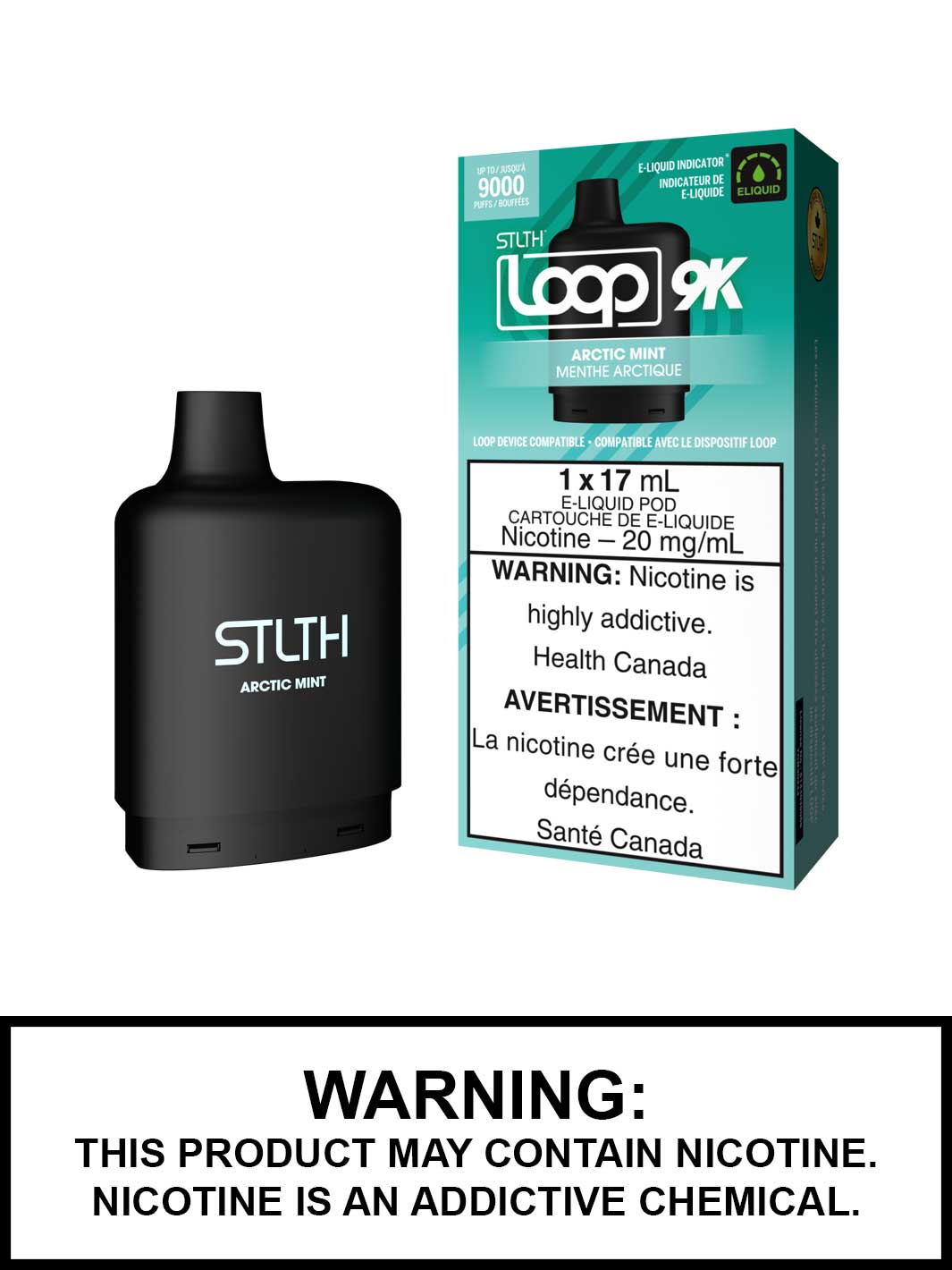 Arctic Mint STLTH Loop 9K Pods, Loop Pods, Vape360 Canada