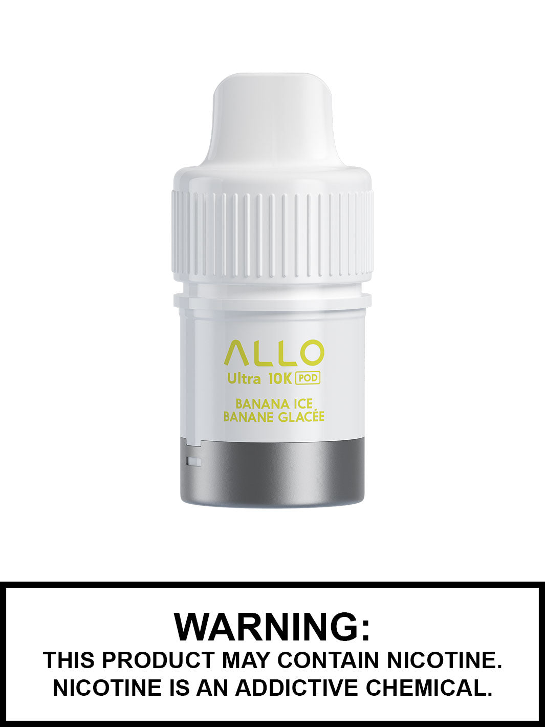 Banana Ice Allo Ultra 10K Pods, Allo Vape, Allo Ultra 10K Hybrid Disposable, Vape360 Canada