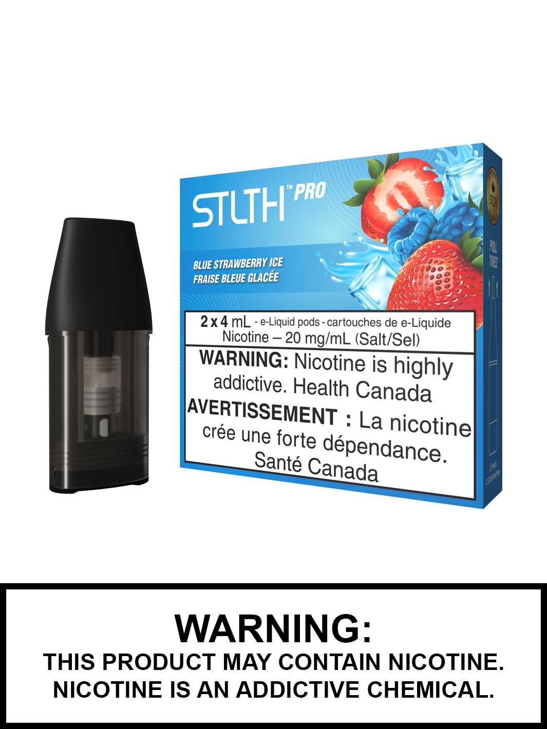 Blue Strawberry Ice STLTH Pro Pods, STLTH Pods Canada, Vape360