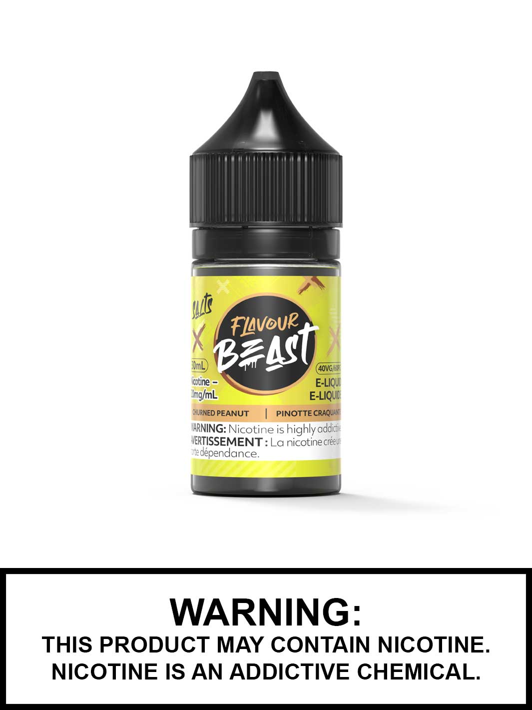 Churned Peanut Flavour Beast Salts, Salt Nic Flavour Beast Flavours, Vape360 Canada