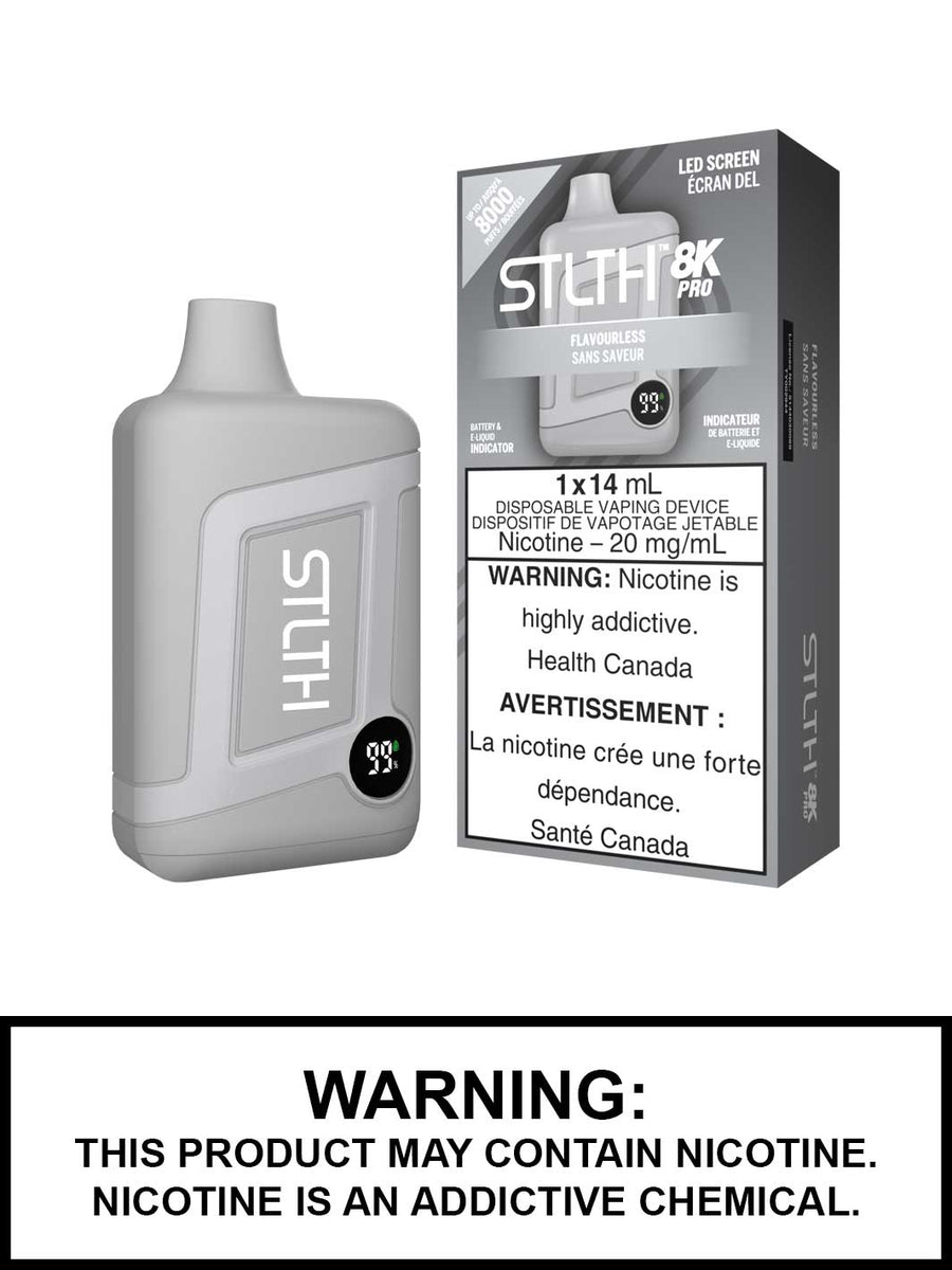 Vapes jetables STLTH 8K Pro sans saveur