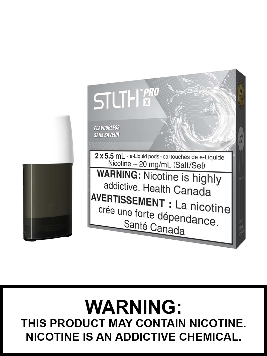 Flavourless STLTH Pro X Pods, STLTH Pods Canada, Vape360