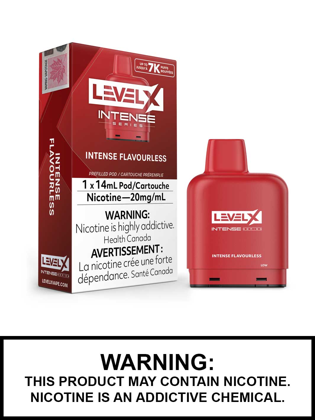 Intense Flavourless Level X Intense Series Pods, Vape360 Canada