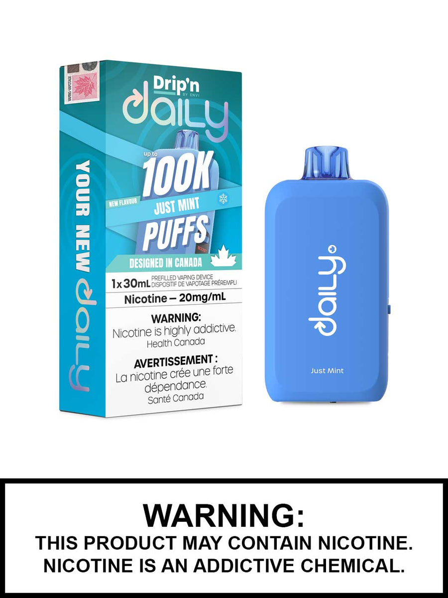 disposable vape pen canada Just Mint Drip'n 100K Choose_Quantity:Ten Pieces Ceramic Disposable Cart, 2ml Device