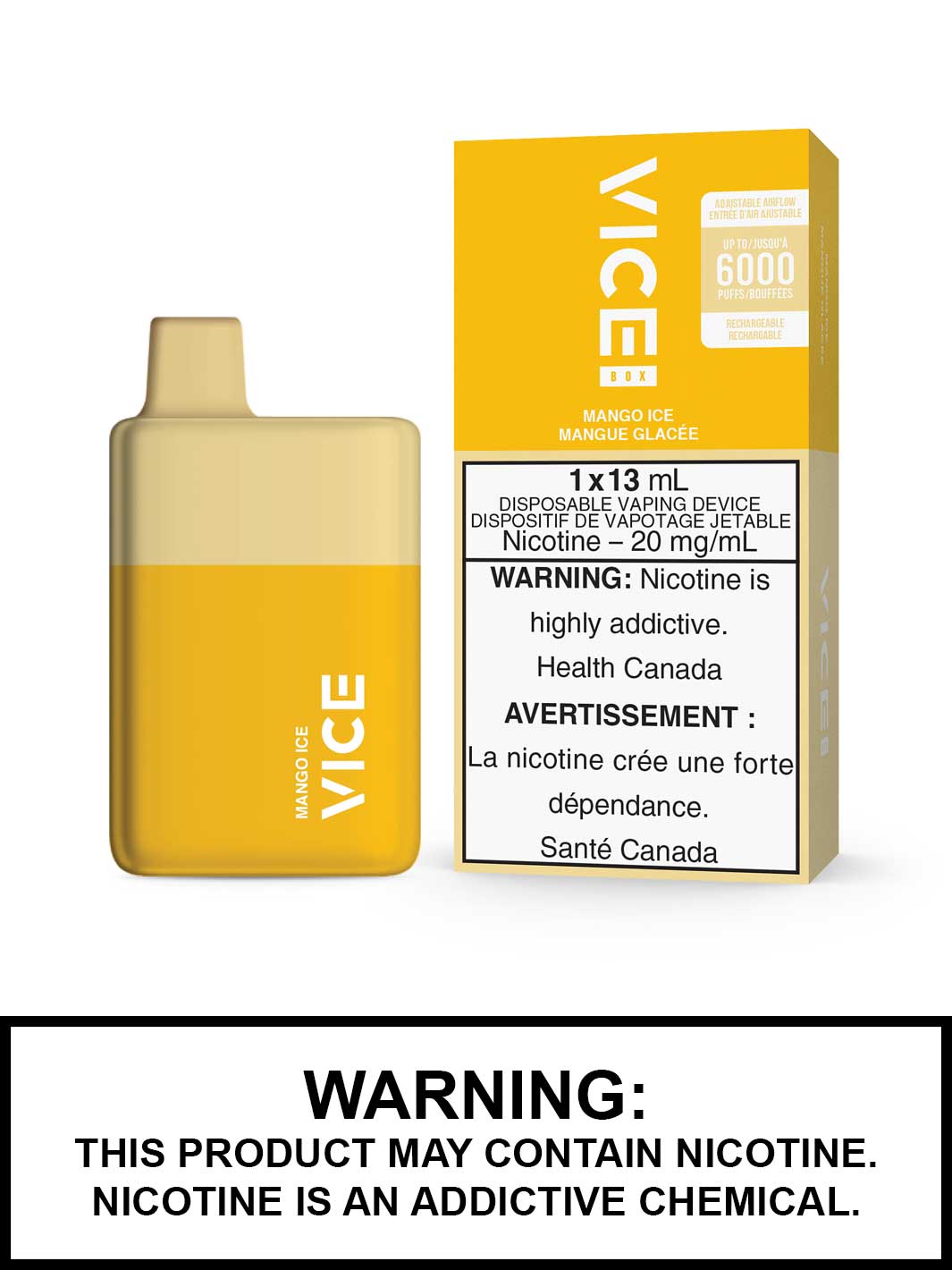 Vice Vape Mango Ice Vice Box Disposable Vape Canada, Vape360