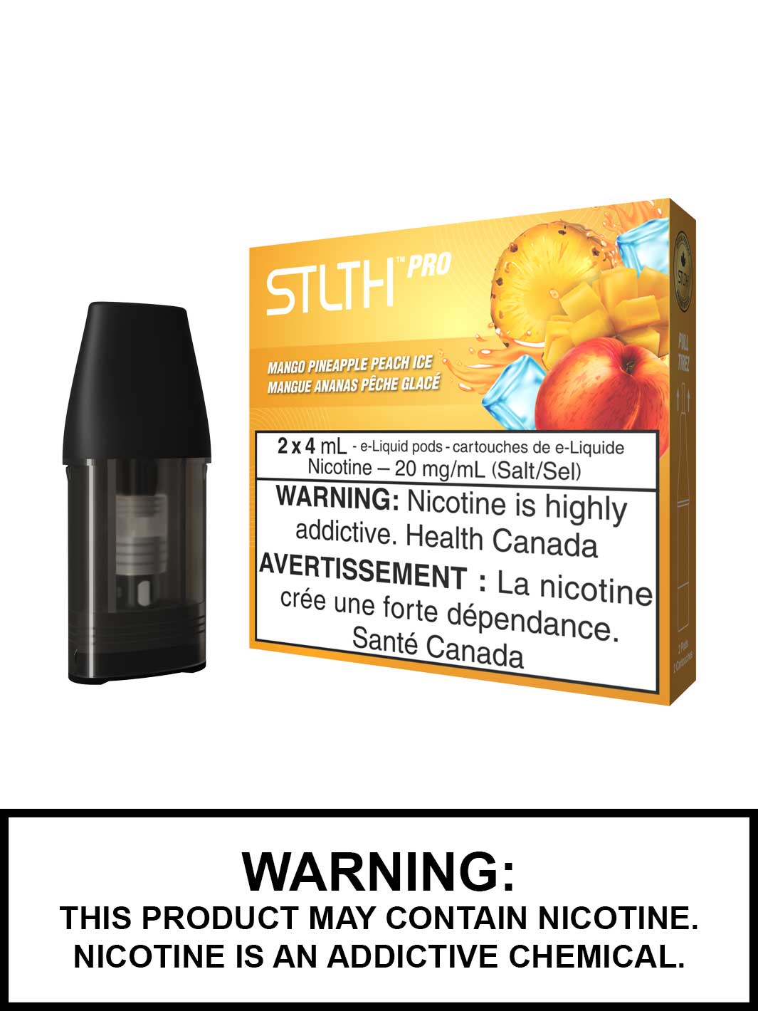 Mango Pineapple Peach Ice STLTH Pro Pods, STLTH Pods Canada, Vape360