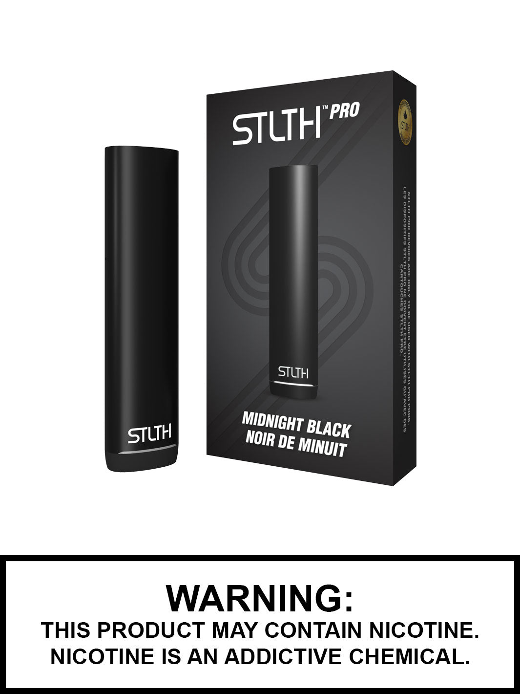 STLTH Pro Device Midnight Black, Pod System Vape, Vape360 Canada