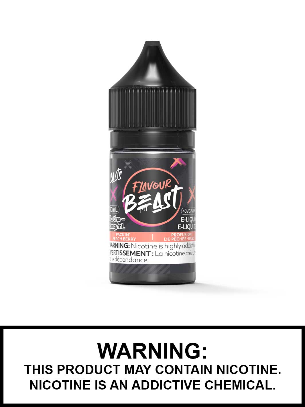 Packin Peach Berry Flavour Beast Salts, Salt Nic Flavour Beast Flavours, Vape360 Canada