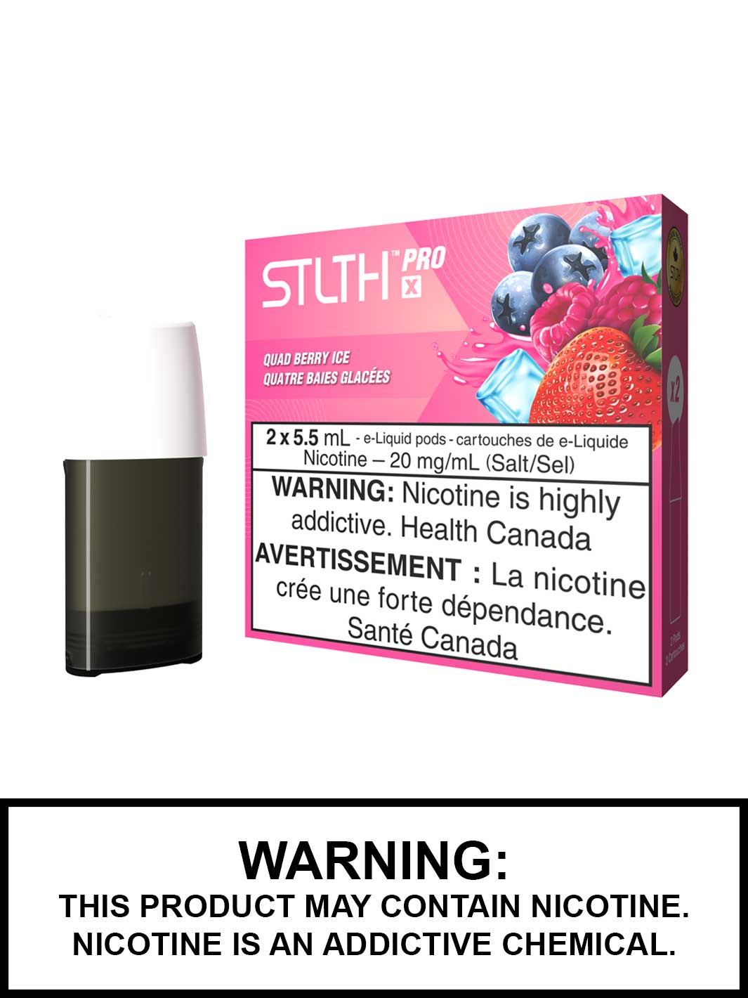 Quad Berry Ice STLTH Pro X Pods, STLTH Pods Canada, Vape360