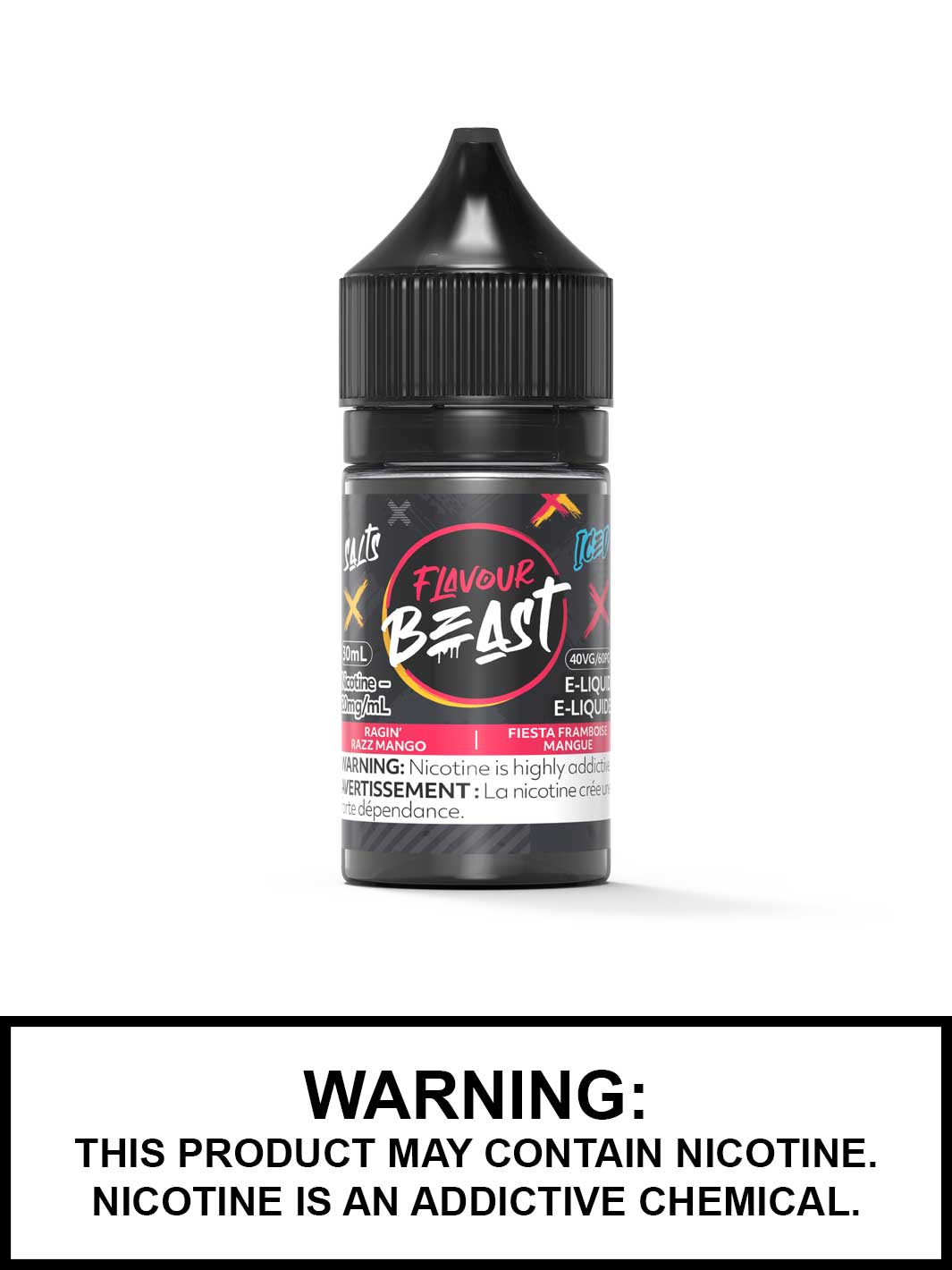 Ragin' Razz Mango Iced Flavour Beast Salts, Salt Nic Flavour Beast Flavours, Vape360 Canada