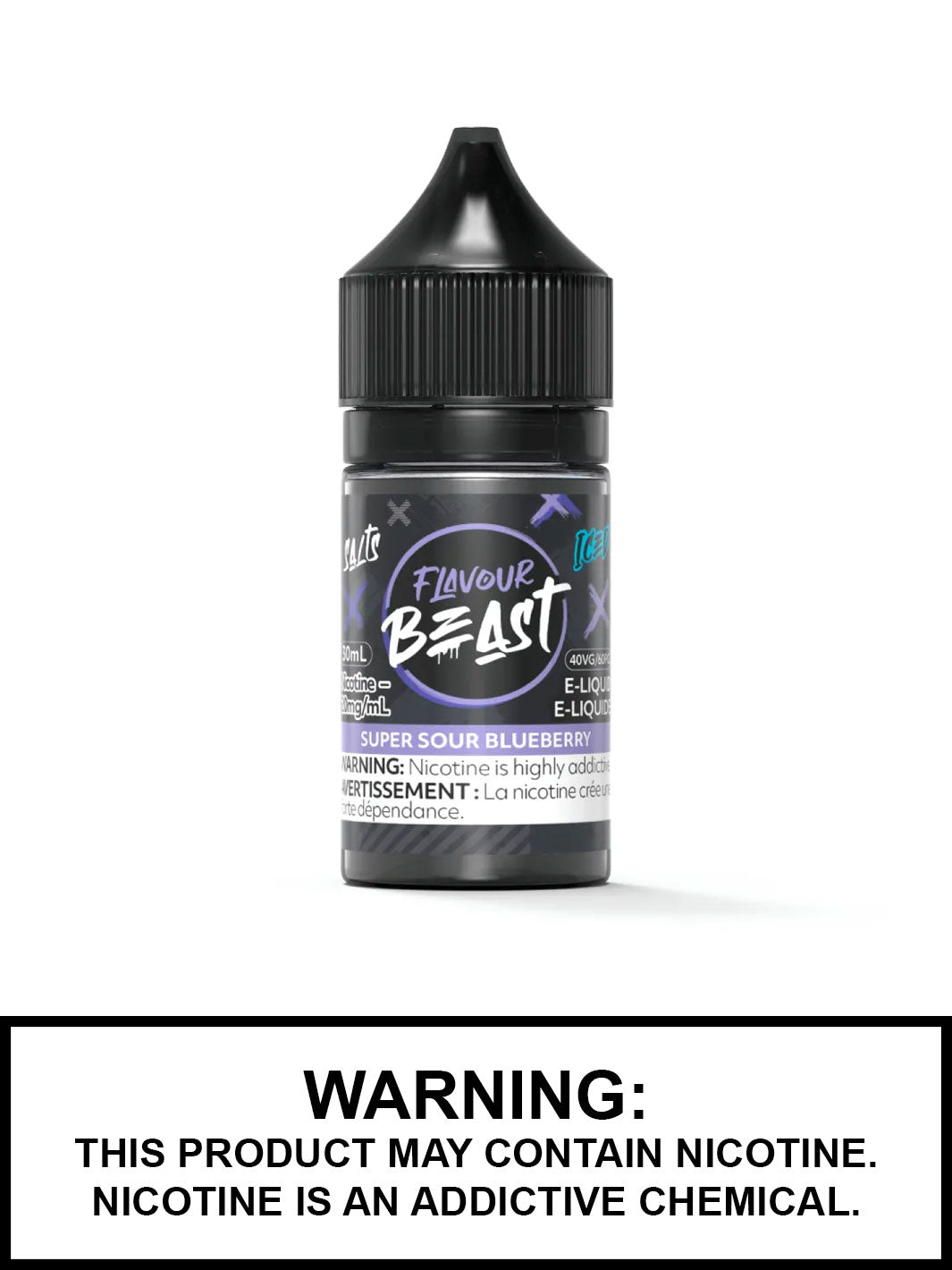 Super Sour Blueberry Iced Flavour Beast Salts, Salt Nic Flavour Beast Flavours, Vape360 Canada