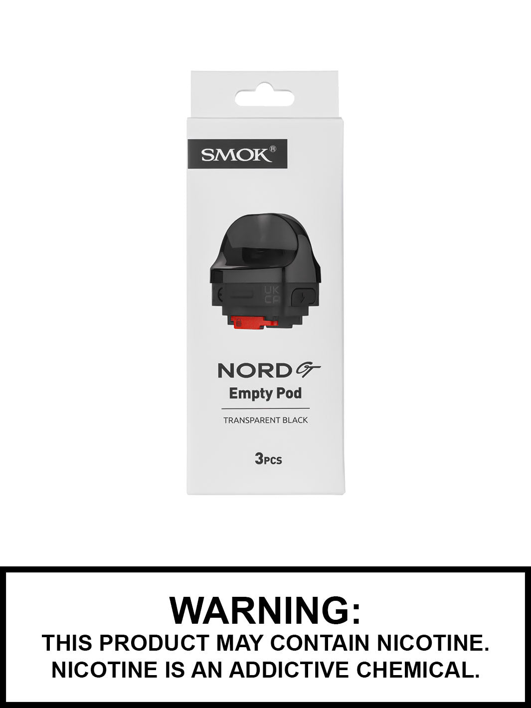 Transparent Black SMOK Nord GT Replacement Pod, 3 Pack