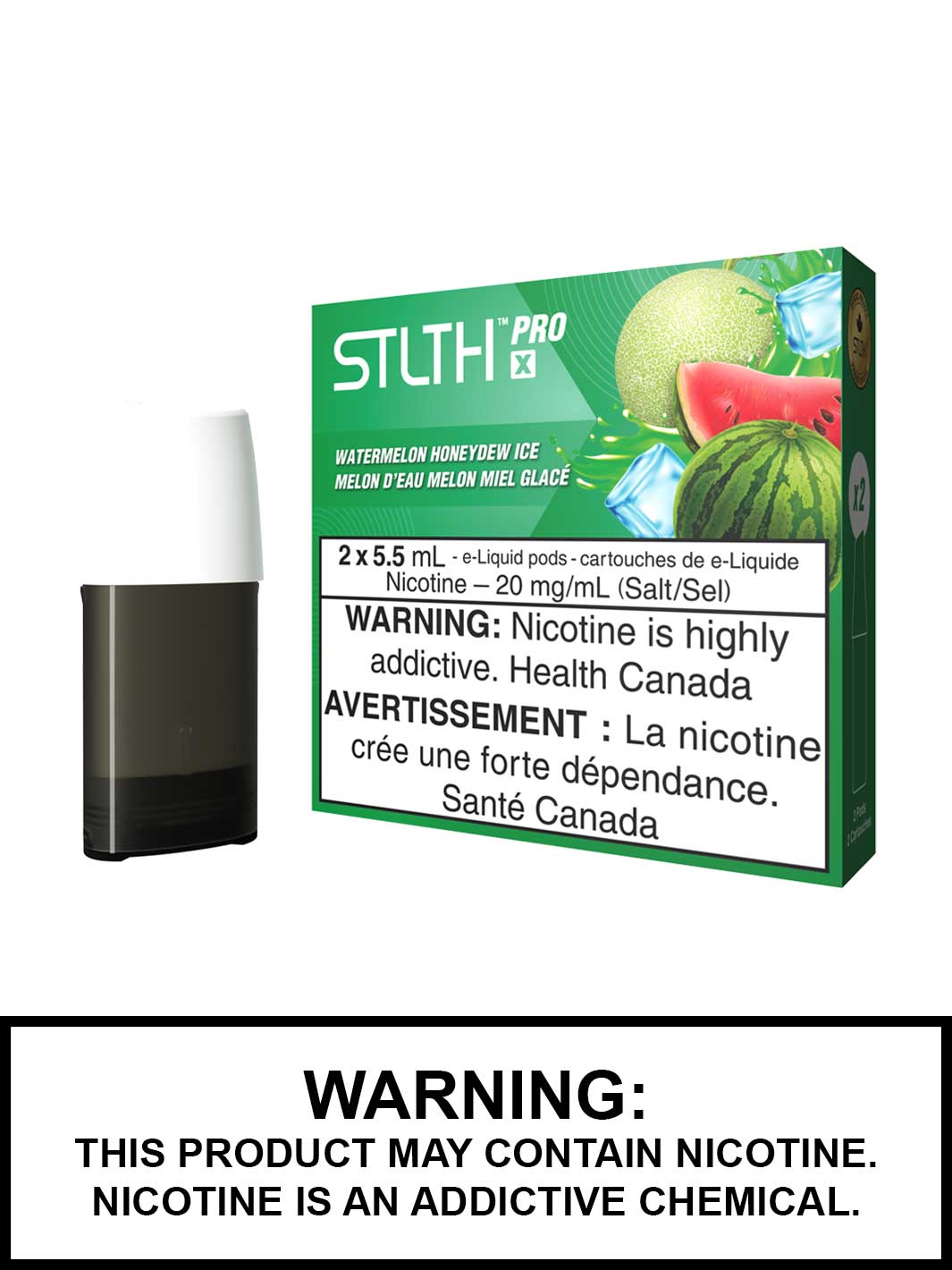 Watermelon Honeydew Ice STLTH Pro X Pods, STLTH Pods Canada, Vape360