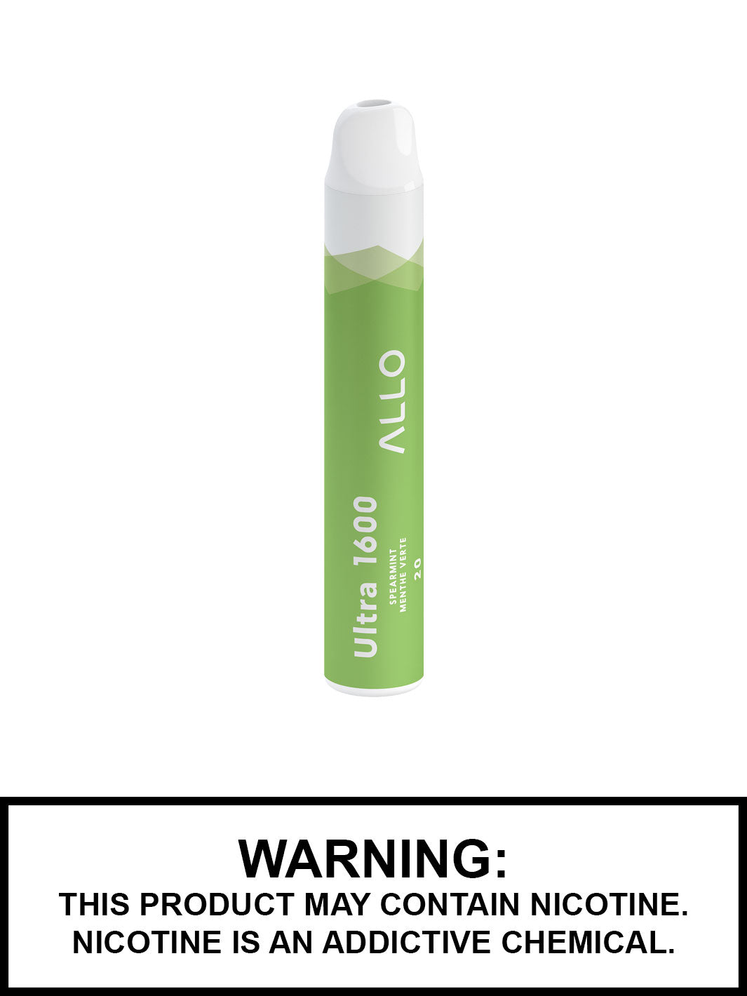 Allo Disposable Vape Ultra 1600, Spearmint Vape Juice, Vape360 Canada