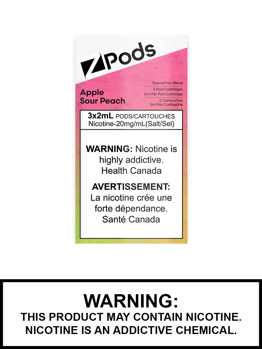 Zpods Apple Peach Sting by Ziip Labs, Z Pod Flavors, Z Pods Canada, Vape360