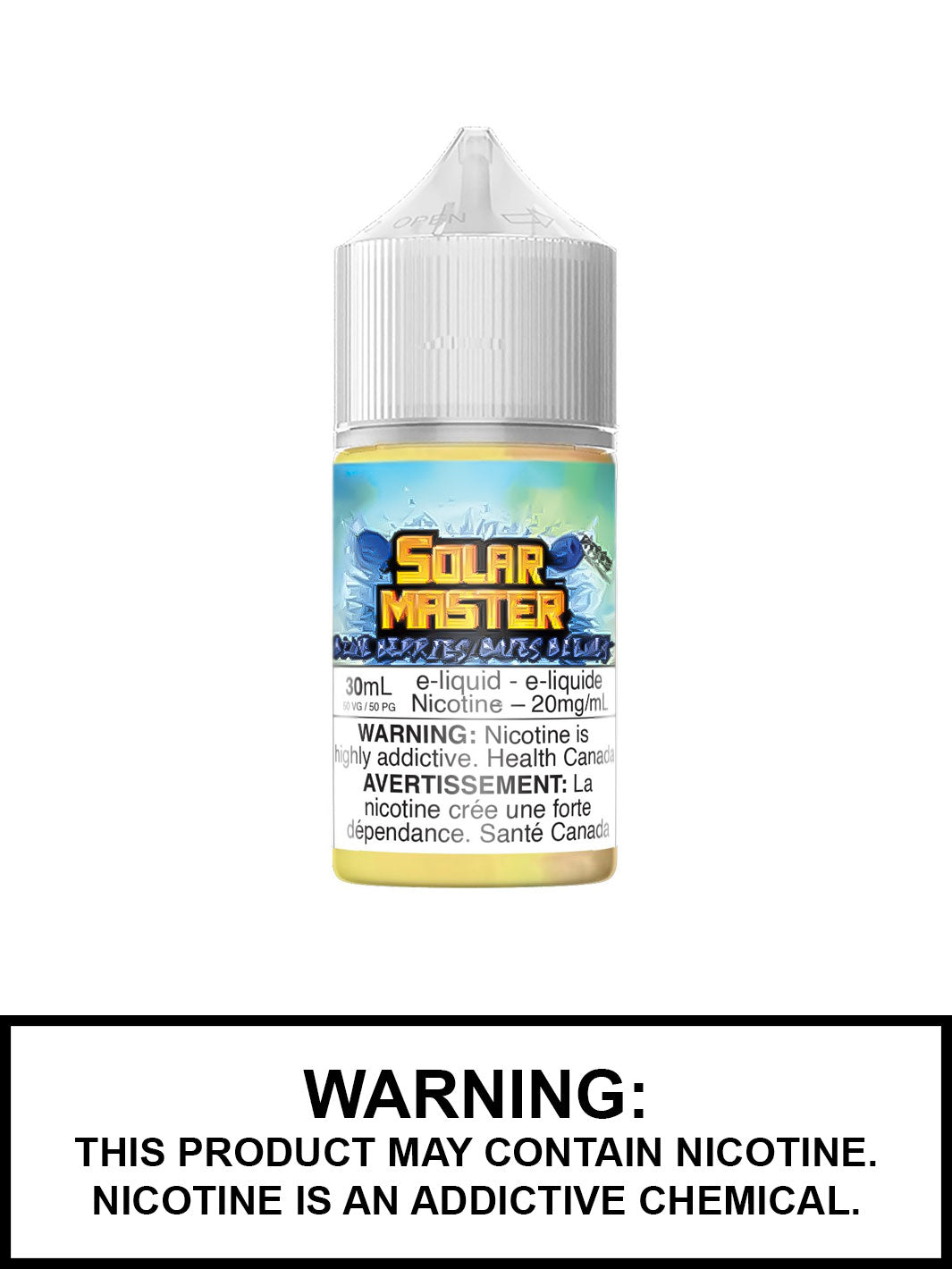 Blue Berries Salt Nic by Solar Master Salts Vape Juice, Blueberry eJuice, Vape360 Canada