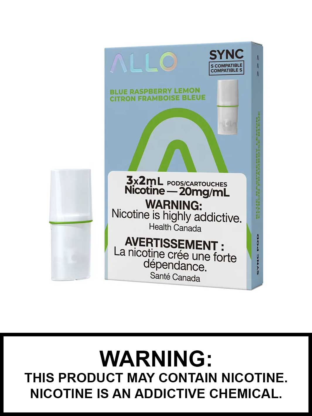 Blue Raspberry Lemon Allo Pods, STLTH Compatible Pods Canada, Vape360