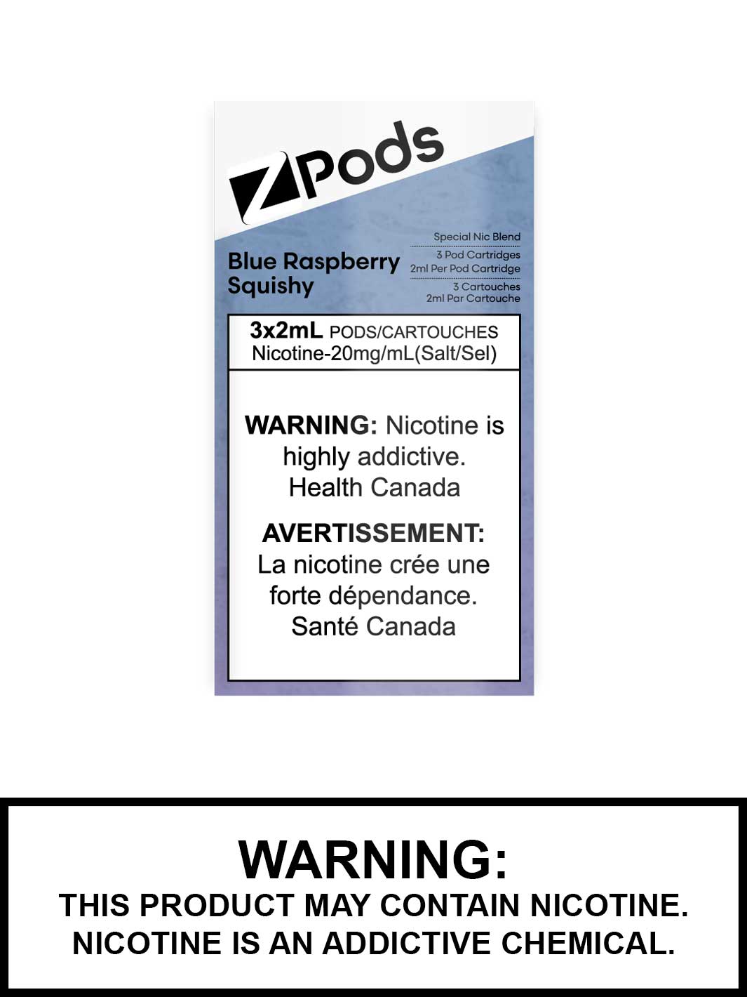 Zpods Blue Raspberry Squishy by Ziip Labs, Z Pod Flavors, Z Pods Canada, Vape360