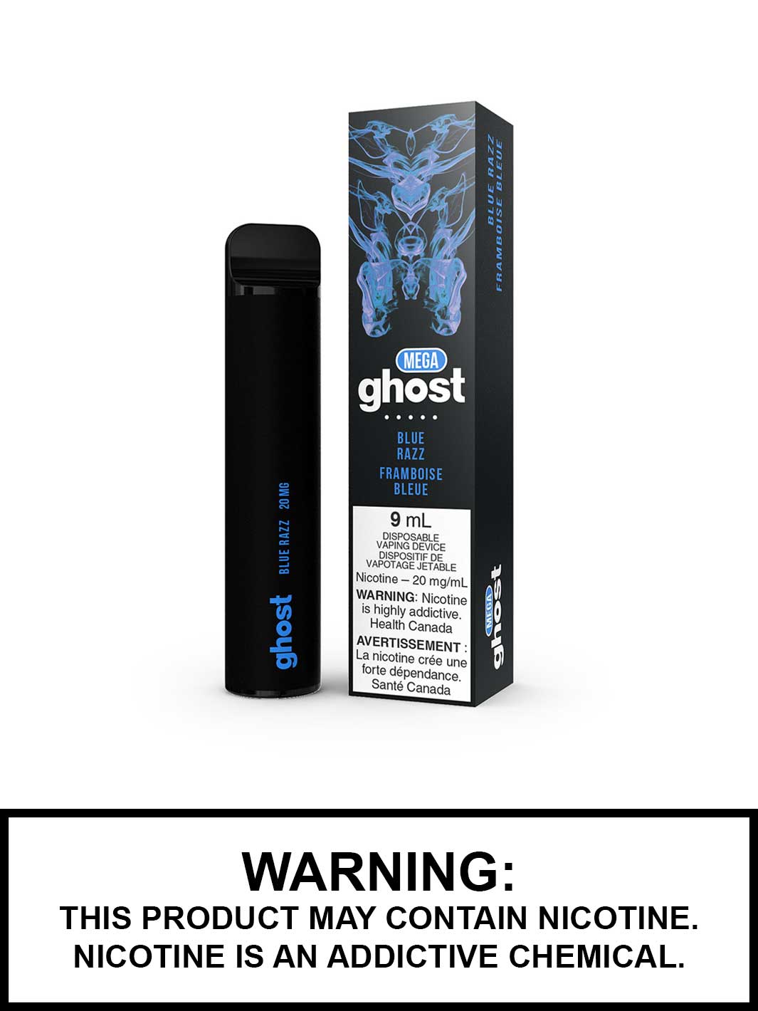 Blue Razz Ghost Mega Disposable Vape Canada, Blue Raspberry eJuice, Vape360