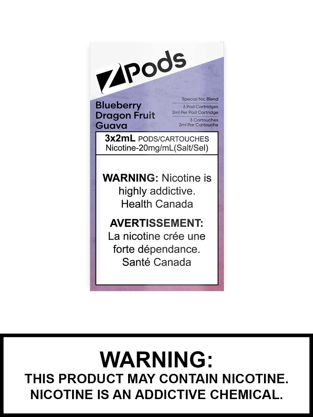 Zpods Blueberry Dragon Fruit Guava by Ziip Labs, Z Pod Flavors, Z Pods Canada, Vape360