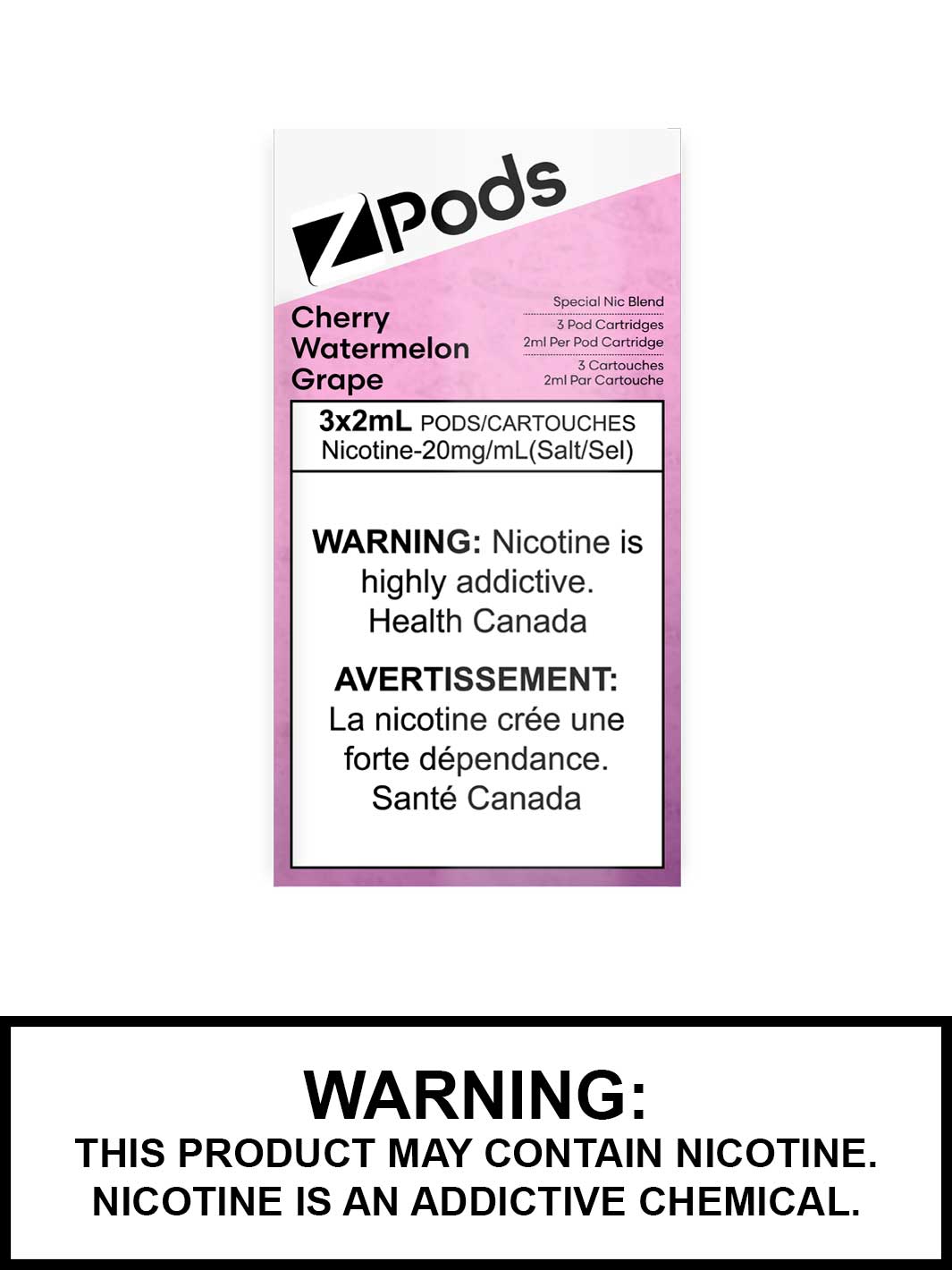 Zpods Cherry Watermelon Grape by Ziip Labs, Z Pod Flavors, Z Pods Canada, Vape360