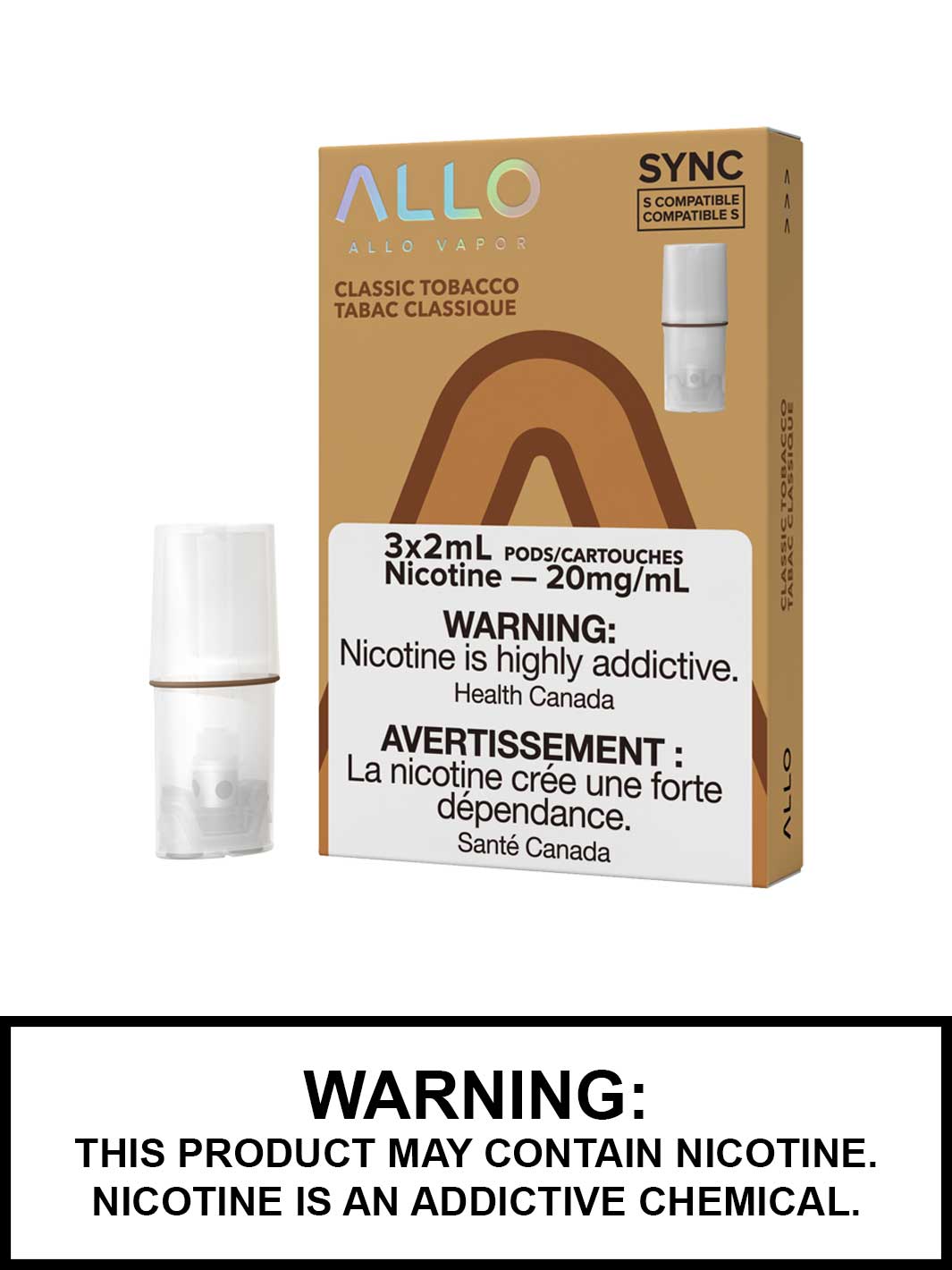 Classic Tobacco Allo Pods, STLTH Compatible Pods Canada, Vape360