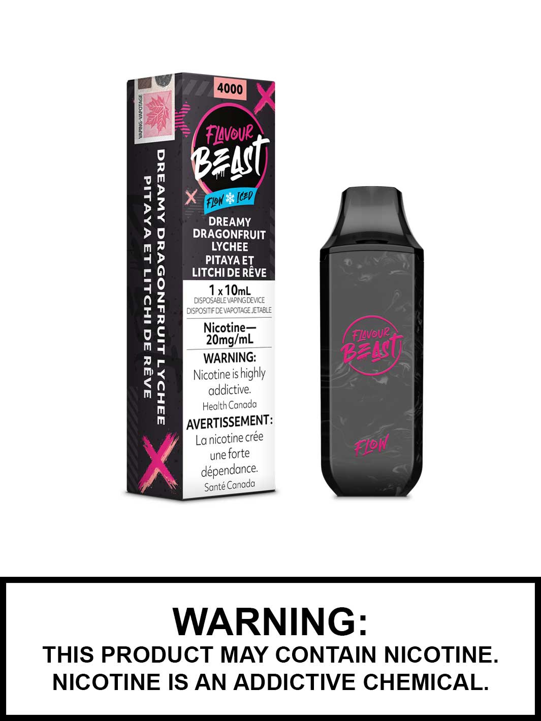 Dreamy Dragonfruit Lychee Iced Flavour Beast Flow Disposable Vape, Flavour Beast Vape, Vape360