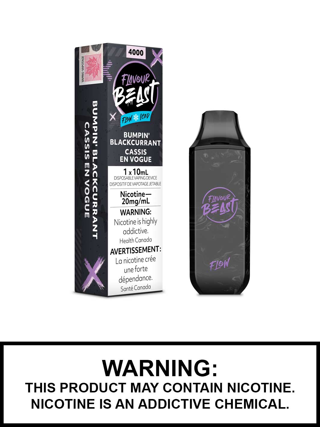 Bumpin Blackcurrant Iced Flavour Beast Vape, Flavour Beast Flow Disposable Vapes Canada, Vape360