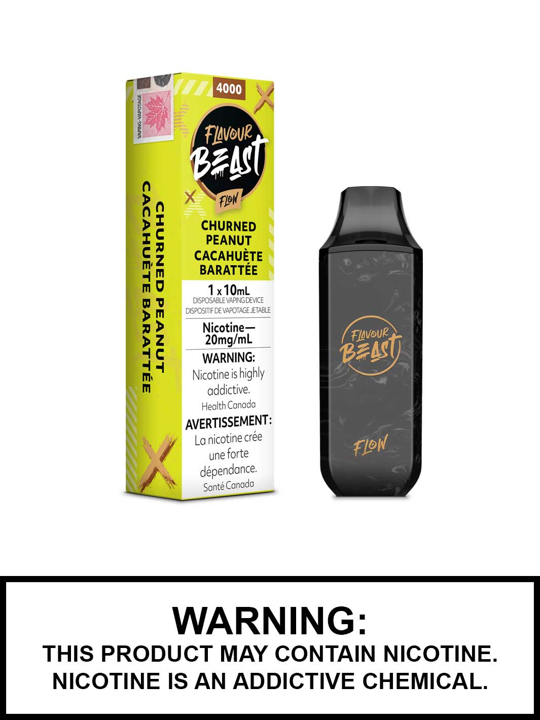 Churned Peanut Flavour Beast Flow Disposable Vapes, Flavour Beast Canada, Vape360