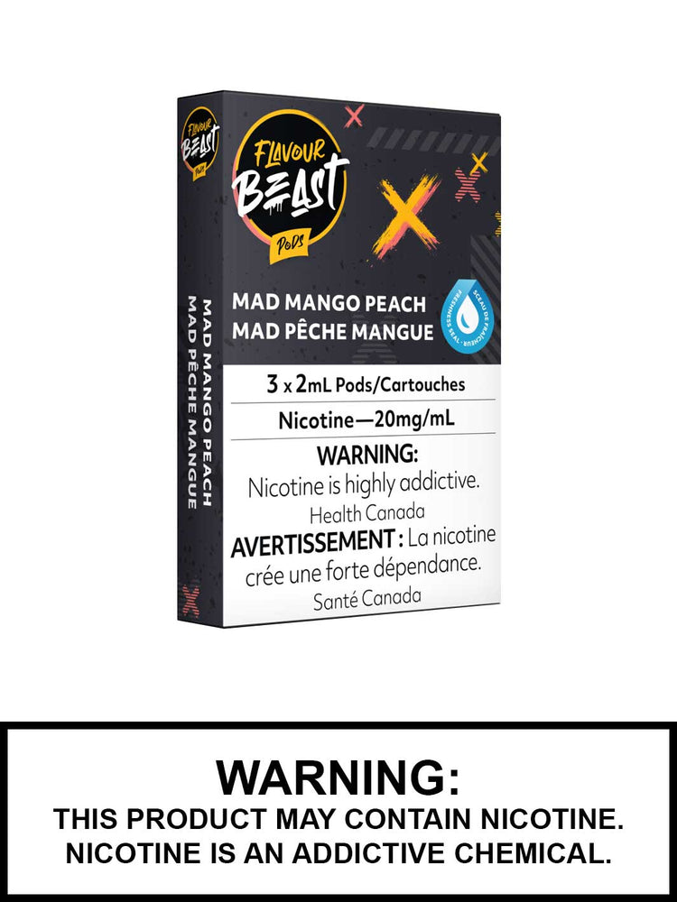 Mad Mango Peach Flavour Beast Pods, STLH Compatible Pods, Vape360 Canada