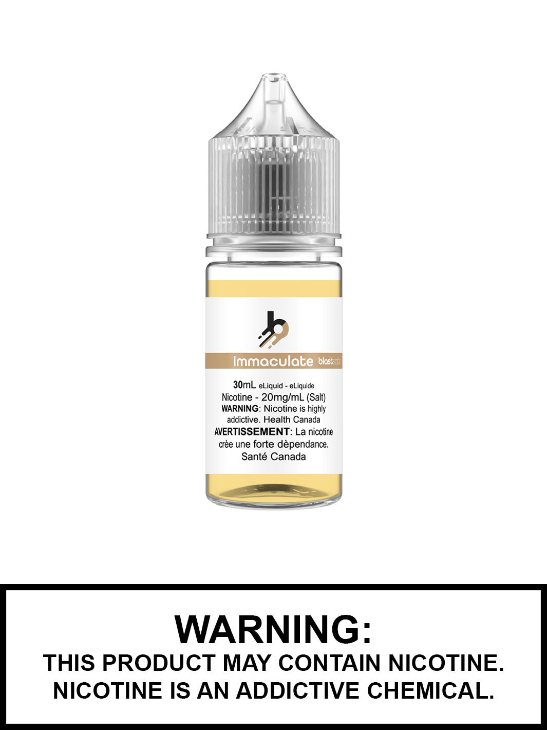 Immaculate Salt Nic by Blast Vape Juice Canada, Cookie Flavoured eJuice, Vape360