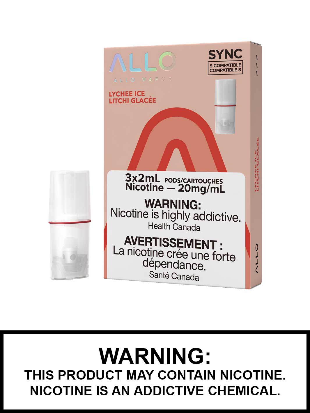 Lychee Ice Allo Pods. STLTH Compatible Pods Canada, Vape360
