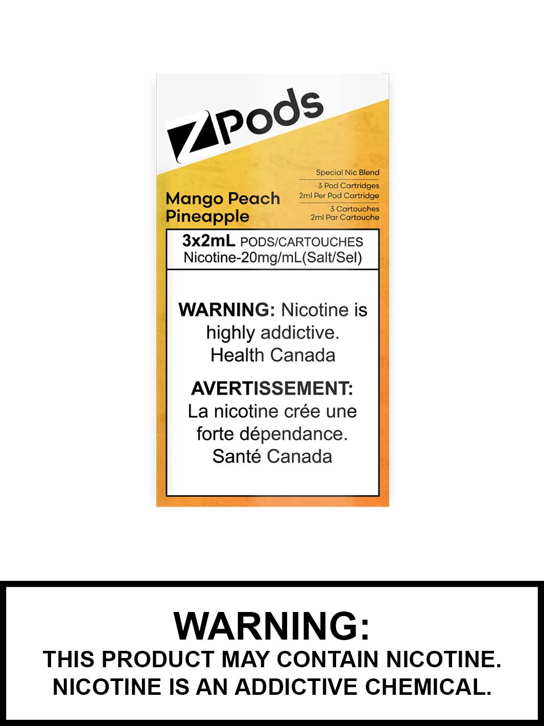 Zpods Mango Peach Pineapple by Ziip Labs, Z Pod Flavors, Z Pods Canada, Vape360