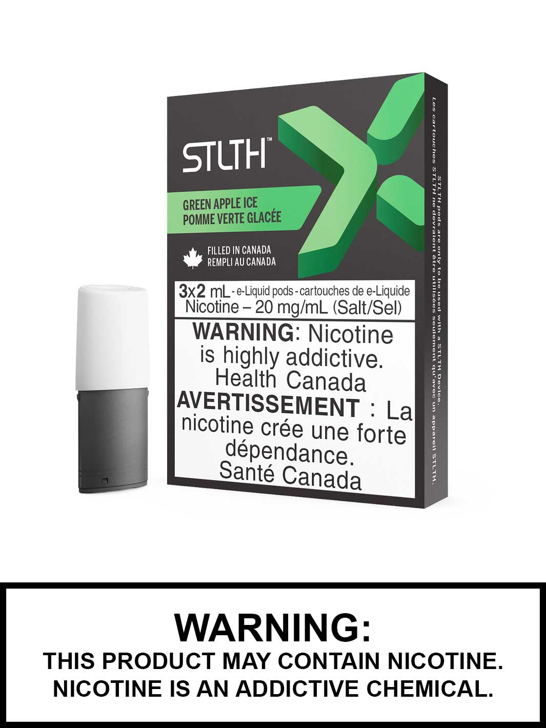 STLTH Pods, STLTH X Green Apple Ice, STLTH Compatible Pods, Vape360 Canada