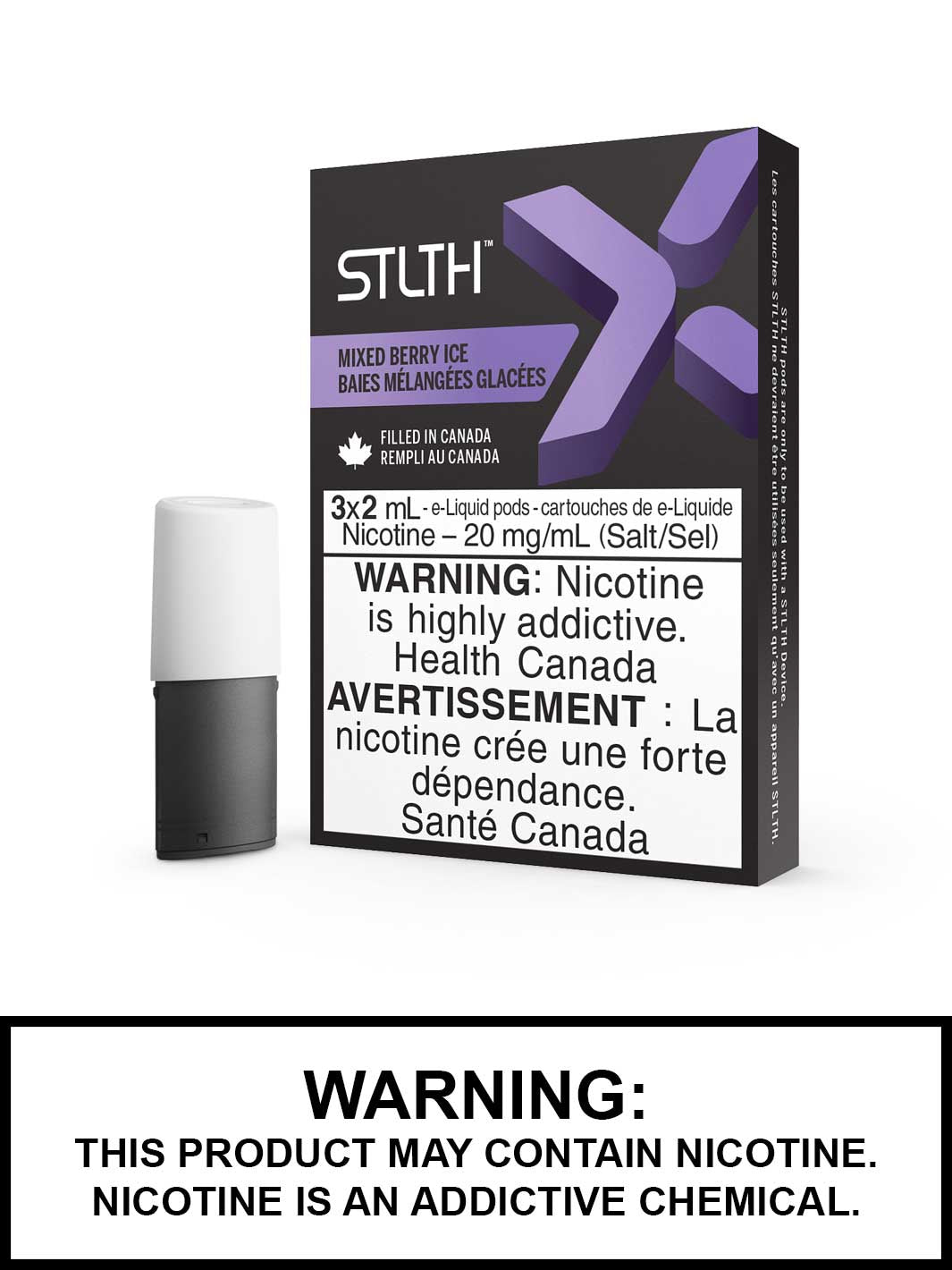 STLTH X Pods Mixed Berry Ice, STLTH Pod Flavours, STLTH Vape Canada, Vape360