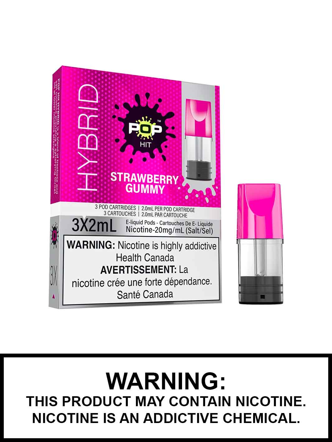 STLTH Pop Pods, Wiggly Strawberry by Pop Vapor, Vape360 Canada