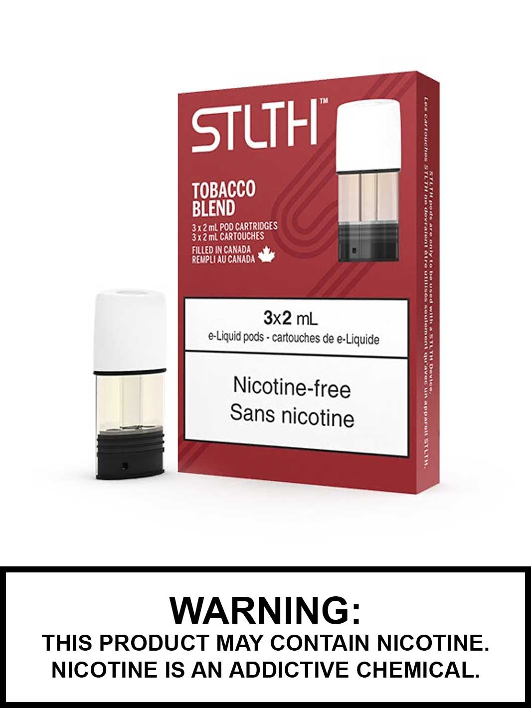 Tobacco Blend STLTH Pods Canada, Nicotine Free Tobacco eJuice, Vape360