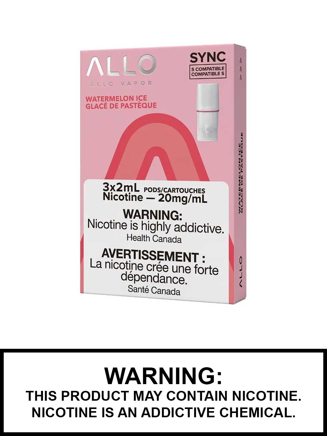 Watermelon Ice Allo Pods, STLTH Compatible Pods Canada, Vape360