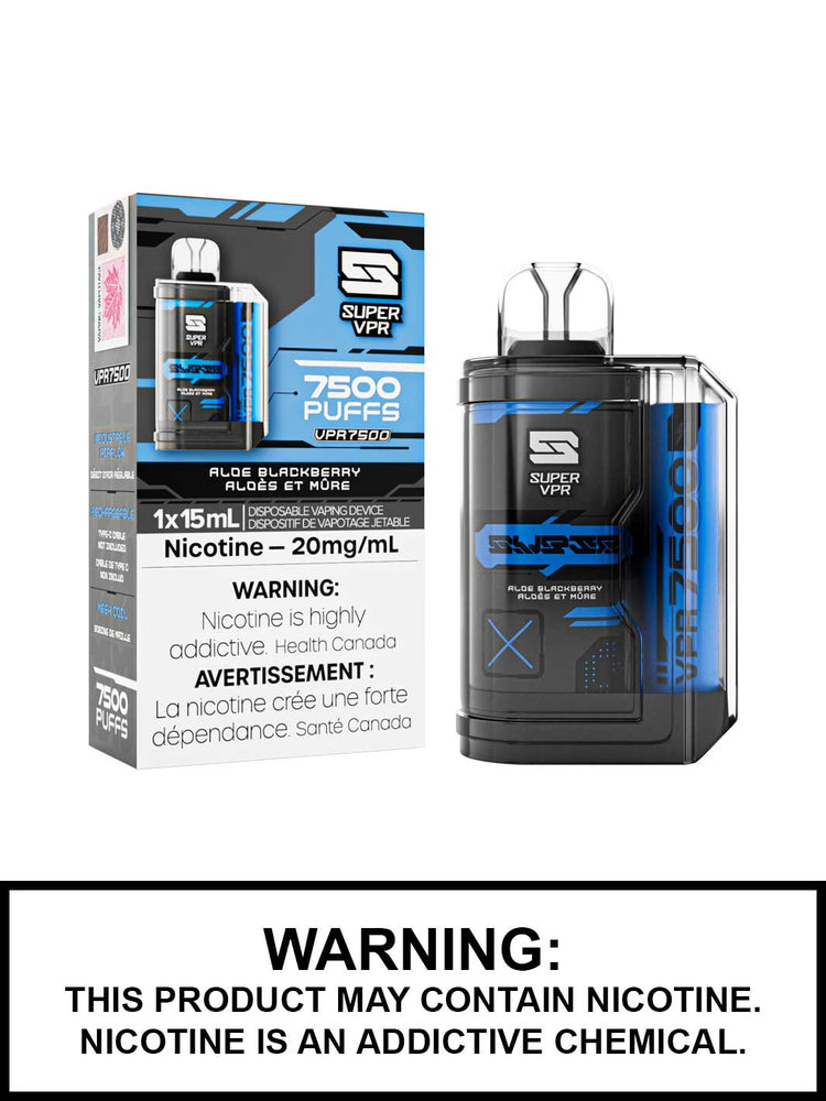 Aloe Blackberry Super VPR 7500 disposable vape, VPR 7500, Super VPR disposable vapes, Vape360 Canada