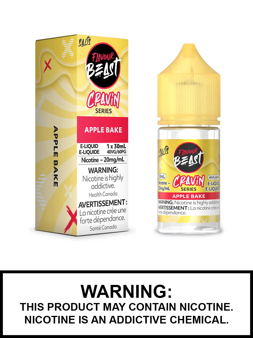 Apple Bake Flavour Beast Salts, Salt Nic Flavour Beast Flavours, Vape360 Canada