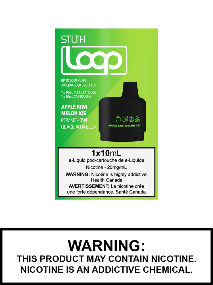 Apple Kiwi Melon Ice STLTH Loop Pods, Loop Vape Pods Canada, Vape360