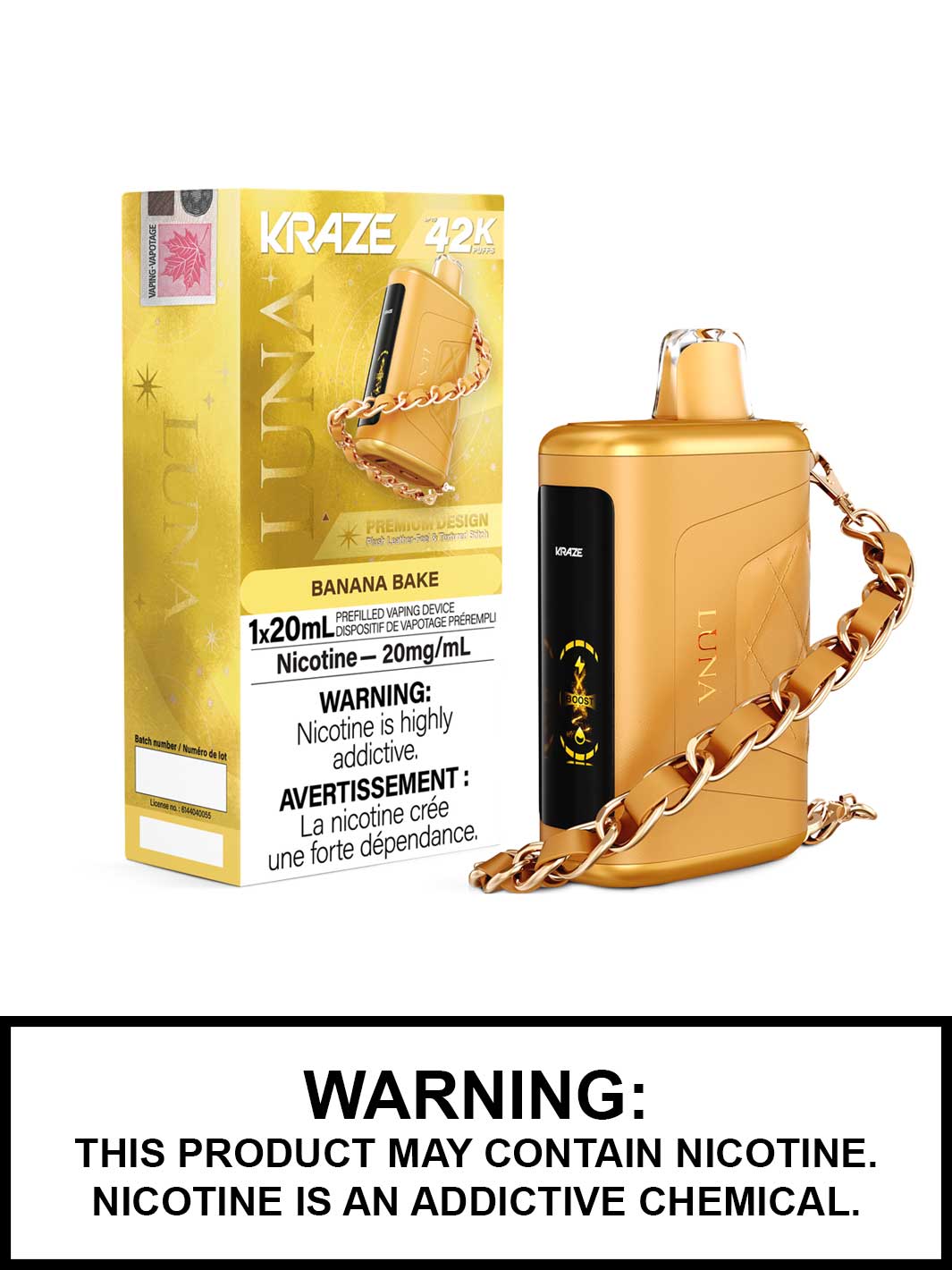 Banana Bake Kraze Luna Disposable Vape, Kraze Vape, Vape360 Canada