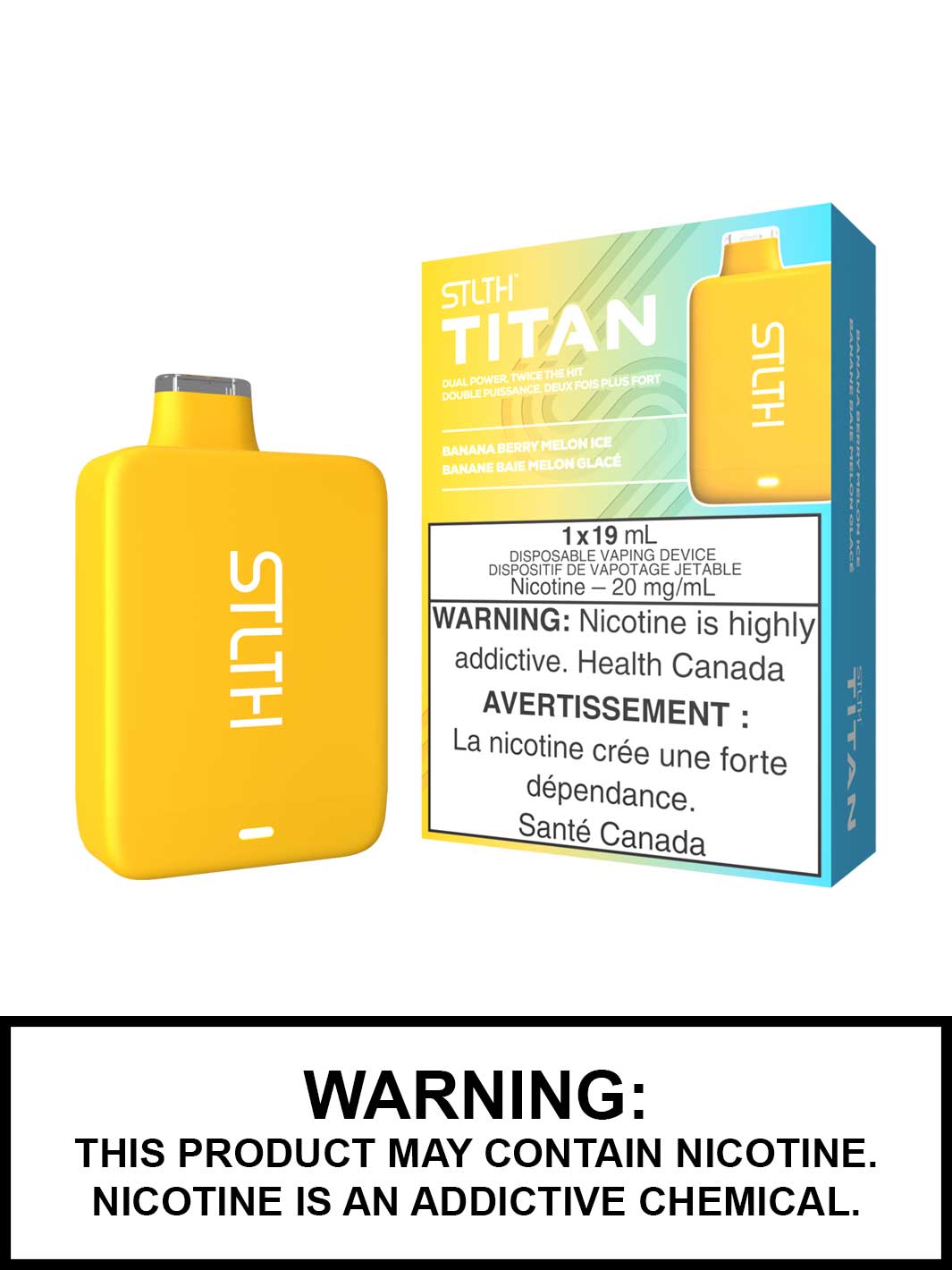 Banana Berry Melon Ice STLTH Titan 10K Disposable Vape, 10000 Puffs STLTH Disposable, Vape360