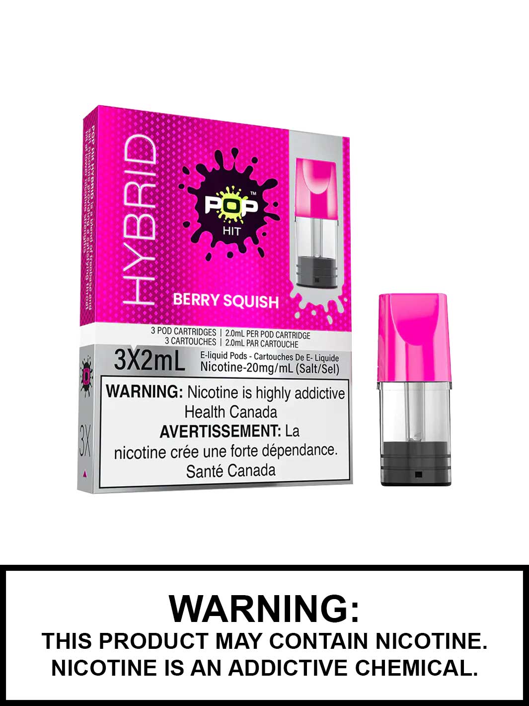 Berry Squish Pop Pods by Pop Vapor, S-Compatible Pods, STLTH Pods, Vape360 Canada