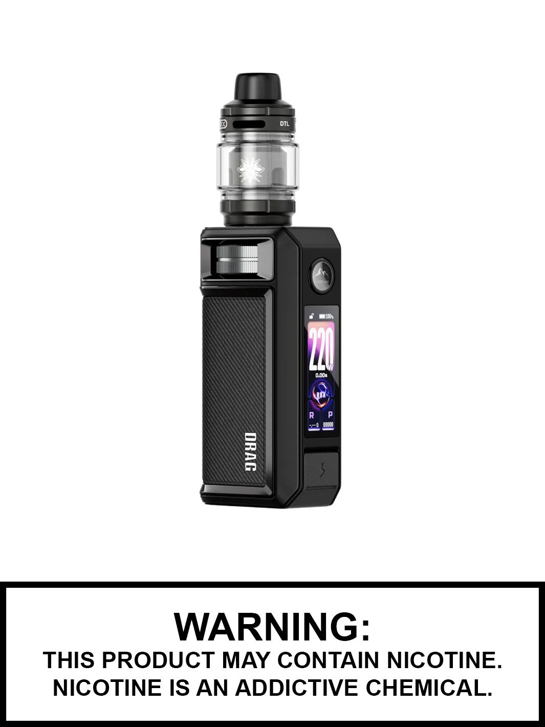 Black Voopoo Drag 6 Vape Kit with UFORCE-X 2 TANK, Voopoo Vape