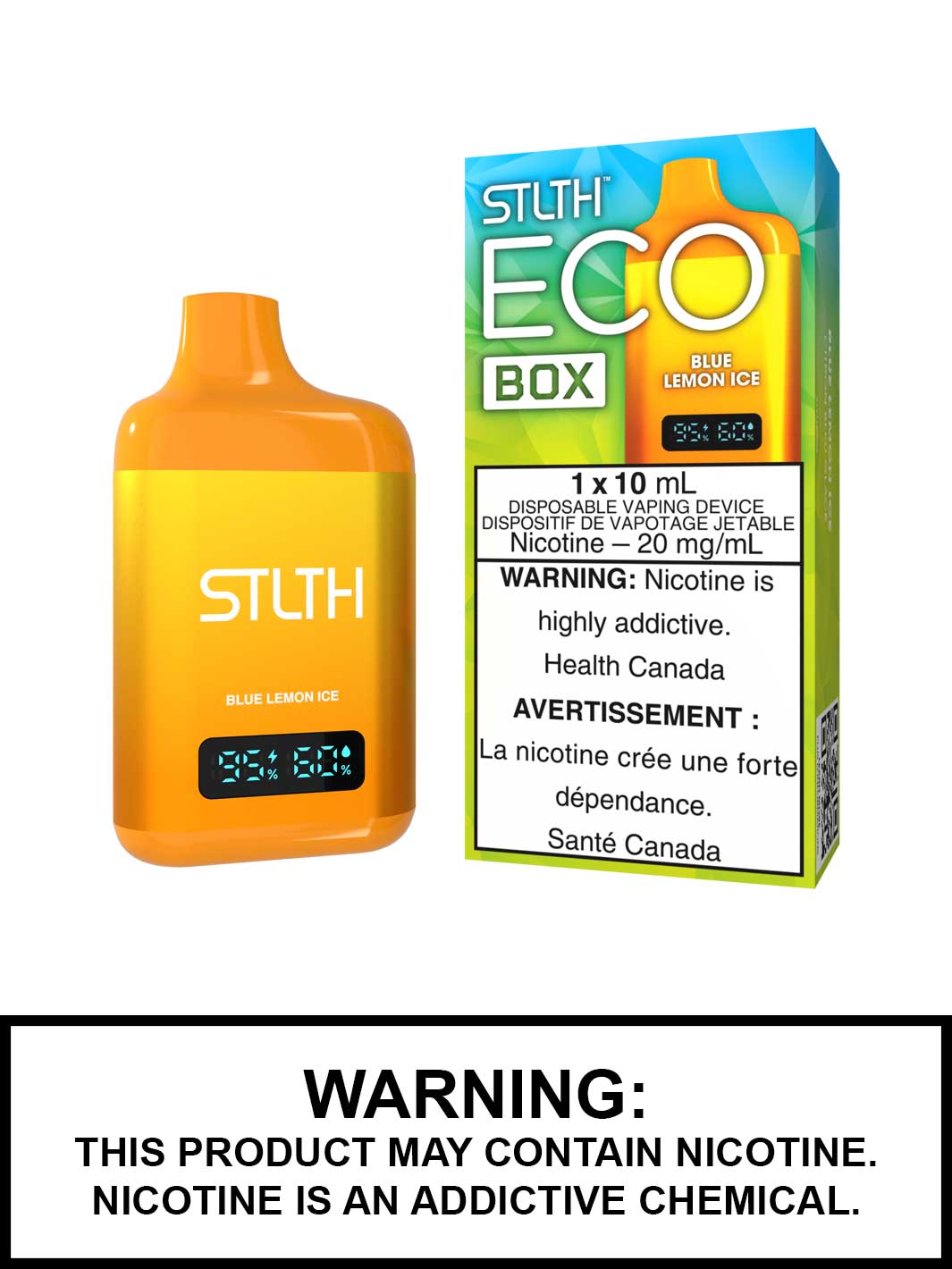 Blue Lemon Ice STLTH Eco Box Disposable Vape, STLTH Vape, Vape360 Canada
