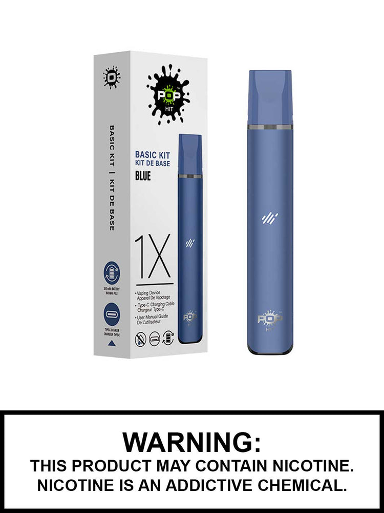 Blue Pop Hit 2.0 Basic Kit Pod Vape, Pop Pods
