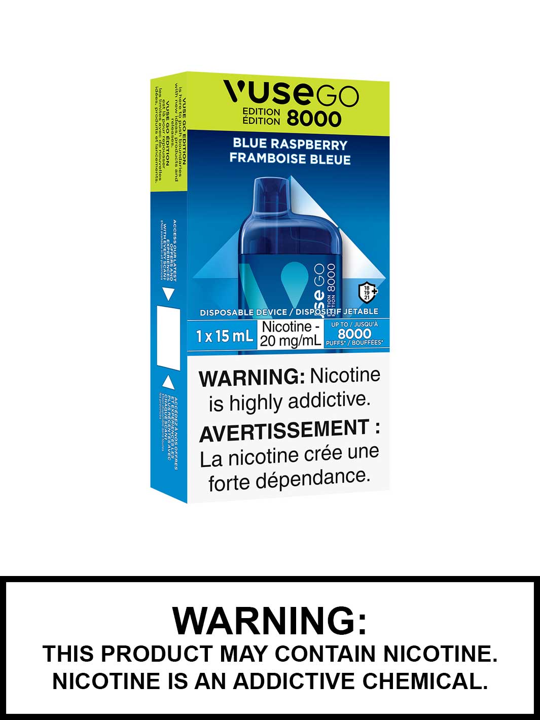 Blue Raspberry Vuse Go 8000 Disposable Vape, Vuse Vape Canada, Vape360