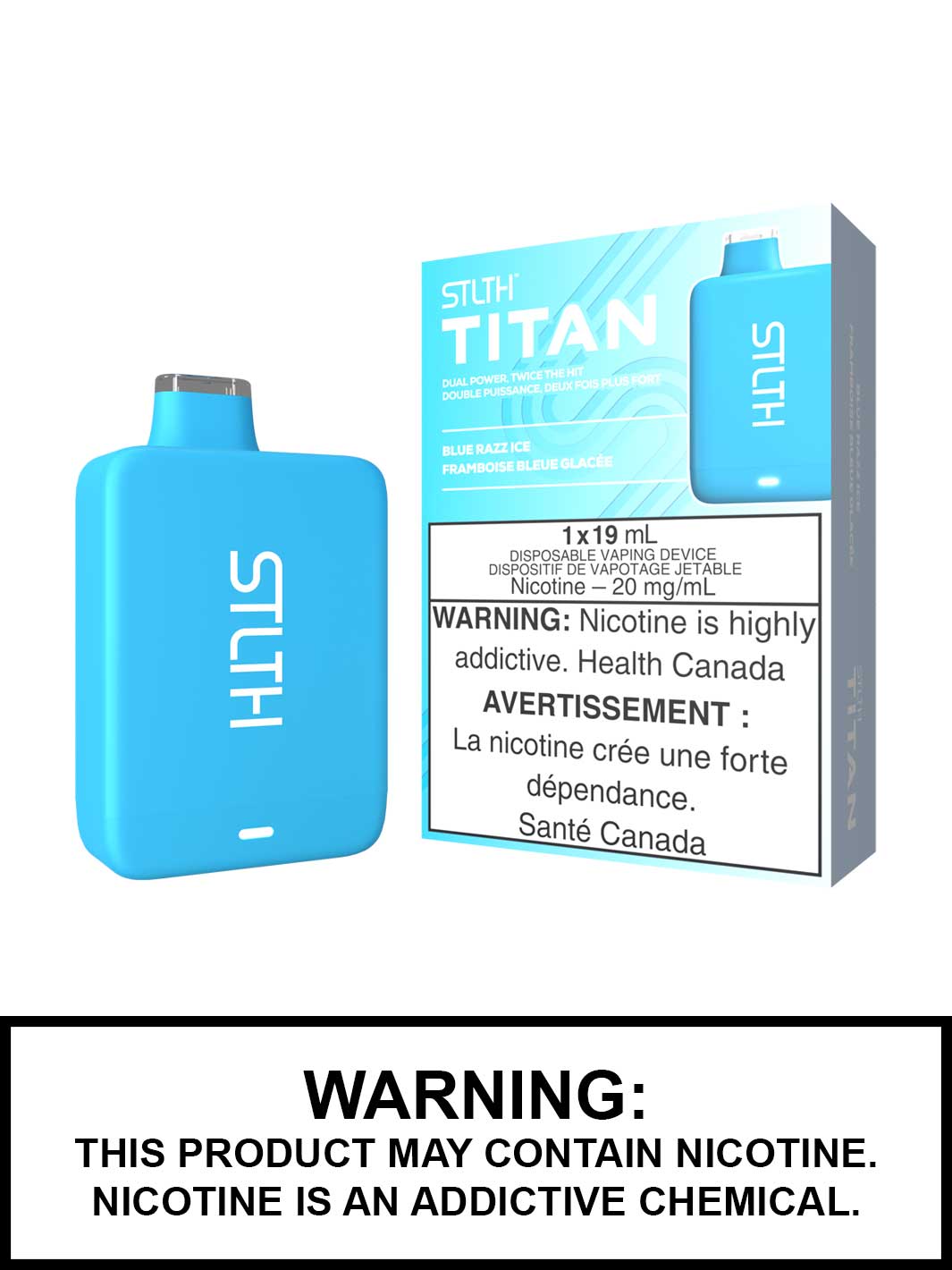 Blue Razz Ice STLTH Titan 10K Disposable Vape, 10000 Puffs STLTH Disposable, Vape360