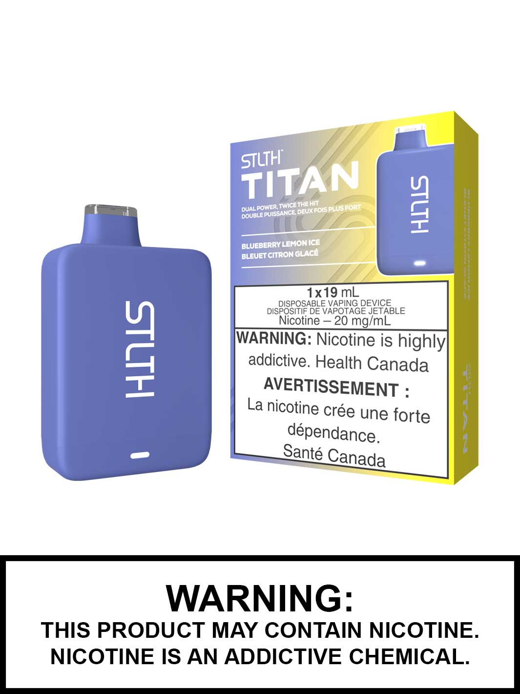 Blueberry Lemon Ice STLTH Titan 10K Disposable Vape, 10000 Puffs STLTH Disposable, Vape360